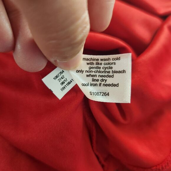 Lane Bryant Red Scallop Edge Fit And Flare Lined Lace Overlay Dress Size 18 - Picture 7 of 8